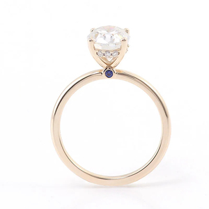 Anillos Finos Personalizables con Diamante Solitario de Corte Ovalado, Certificado IGI, VVS, Anillo de Diamante Moissanita para Compromiso y Boda para Mujer - Product Image 3