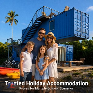 Casa Contenedor Modular Prefabricada Tipo A, Mini Casa para <span class=keywords><strong>Hotel</strong></span> o Resort <span class=keywords><strong>Tropical</strong></span> - Product Image 3