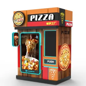 Iplaysmart Mesin Penjual Pizza Laris Mesin Penjual Otomatis Robot Pizza untuk Dijual Layar Sentuh 55 Inci Swalayan