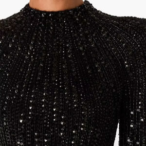 Nuevos vestidos de verano Mujeres Elegante Sexy Girls Mini Vestido corto mangas completas para las fiestas casuales y los eventos - Product Image 1