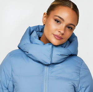Chaqueta larga acolchada informal con estilo personalizada OEM para mujer, ultracálido abrigo de invierno de alta calidad, capucha, chaqueta bomber para clima frío - Product Image 4