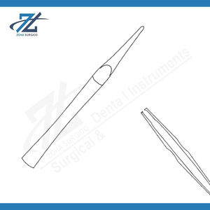 Pinzas de disección de carriles Manual 2-3 dientes mandíbulas dentadas Acero inoxidable 140mm 203mm instrumentos quirúrgicos certificado CE - Product Image 2