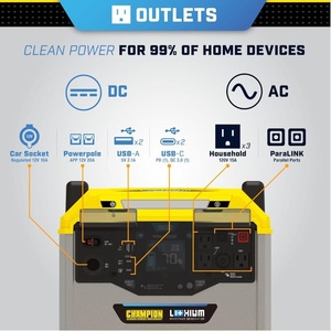 1638Wh Portable <b>Power</b> Station 1600W Pure Sine Wave <b>Solar</b> <b>Generator</b> 120V Lithium Battery Backup <b>Power</b> Supply - Product Image 5