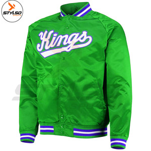 High Quality Winter Custom Casual Leather Bomber Puffer Satin Jacket for Men with Wholesale Price - Product Image 6