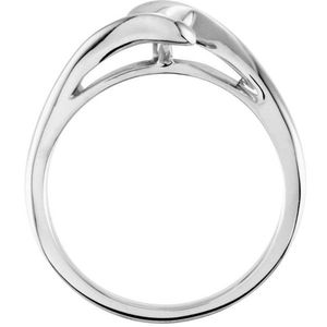 Stuller Freeform Casual Gold Plated 14KW Fashion <b>Ring</b> <b>Adjustable</b> Opening Inlay Setting Number Shape Alloy Jewelry - Product Image 2