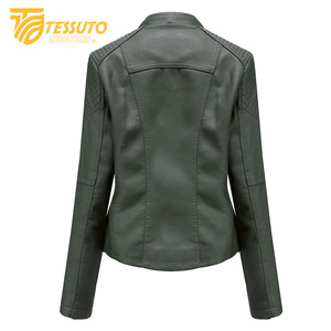 Chaqueta de cuero real para mujer de calidad superior Chaqueta de cuero genuino de alta calidad con MOQ bajo Chaquetas de mujer de cuero con estilo - Product Image 2