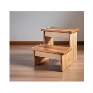 Tabouret d'appoint en bois de qualité supérieure avec surface en bois poli, idéal pour les meubles de salle de bain, les aides de cuisine et l'accès aux chambres. - Product Image 6