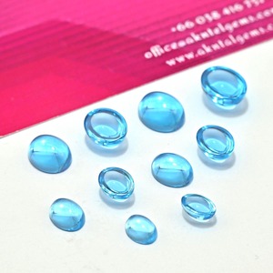 Topacio Natural Azul Cielo, Gemas de Nano Cristal, Corte Ovalado, Resistentes al Calor, Cabujones Sueltos de 5MM-12MM para la Fabricación de Joyas - Product Image 5