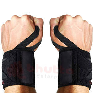 Custom Hand Adjustment Breathable Soft 100% Cotton Wrist Support Bands Weightlifting Straps Weight Lifting Wrist <b>Wraps</b> for - Product Image 1