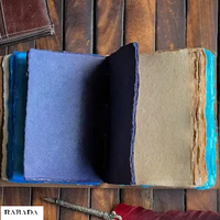 Carnet en cuir vintage, style livres anciens, Grimoire, papier à bords festonnés marron/noir/gris, livre de scrapbooking, Shadow Book, antique, 7x5 pouces, RADABA