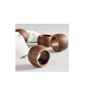 Rond de serviette en bois et résine de luxe avec feuille d'or pour table de restaurant porte-rond de serviette de bonne qualité poli à la main - Product Image 4