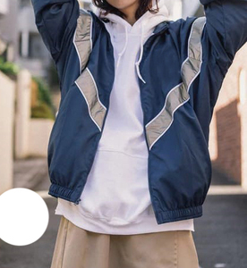 Vestes d'entraînement réfléchissantes bleu marine pour hommes, style cool, veste coupe-vent athlétique pour le lycée, fabricant et fournisseur de vêtements - Product Image 5