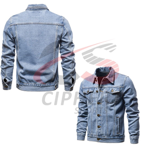 Veste en jean stylée pour hommes Vêtements décontractés Vente en gros Veste en jean en coton de haute qualité Veste en jean pour hommes personnalisée à vendre - Product Image 5