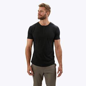 T-shirt de sport pour homme à manches courtes, séchage rapide, respirant, en coton et élasthanne, avec logo personnalisé imprimé - Product Image 2