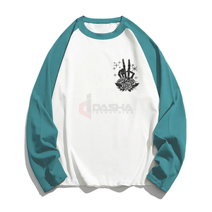 เสื้อยืดแขนยาวแฟชั่นบุรุษ คุณภาพสูง พิมพ์ลาย OEM ผ้าโพลีเอสเตอร์ผสมคอตตอน สำหรับฤดูหนาว แบบสั่งทำ - Product Image 5