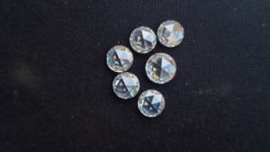 2 uds. De moissanita blanca, corte de rosa, pedido personalizado, fabricación de claridad VVS para mujer, joyería de moda - Product Image 2