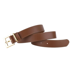 Ceinture en cuir véritable personnalisée en gros personnalisée sur le cuir de peau pour les femmes ceinture décontractée à boucle ardillon réglable - Product Image 3