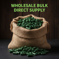 Capsules et comprimés de spiruline biologique, complément alimentaire super-riche en protéines pour l'énergie, le soutien immunitaire, la détoxification, végétalien, sans OGM, sans gluten