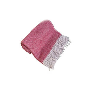 Mantas de lana tartán con diseño de espiga de diamante rojo baya tamaño king grande de fabricante indio - Product Image 4