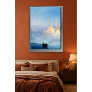 Impression sur toile de la mosquée Nusretiye de Fida Aivazovsky dans le Bosphore brumeux - Product Image 3