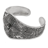 Bracelet manchette en argent sterling fait main, design bohème minimaliste, cadeau chrétien, bijoux de mode unisexe, prix de gros