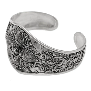 Bracelet manchette en argent sterling fabriqué à la main Boho Design minimaliste bijoux de mode pour elle bijoux en gros prix en vrac - Product Image 2