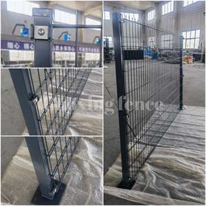 Panneau complet de clôture 2D 8/6/8, couleur RAL 7016, <span class=keywords><strong>hauteur</strong></span> 2 m, assemblage facile, galvanisé, antirouille, directement des usines du Hebei - Product Image 4