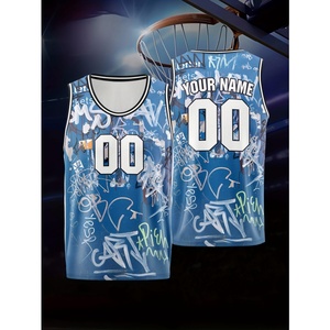 เสื้อกล้ามสำหรับผู้ชายเสื้อบาสเก็ตบอลแขนกุดพิมพ์ลายสีสันสดใสสำหรับใส่ฤดูร้อนเสื้อกีฬาแนวสตรีทคอแบบลำลองสำหรับ3D - Product Image 5