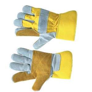 ถุงมือทำงานสำหรับงานก่อสร้างถุงมือทำงานหนังแยกฝ่ามือคู่กันแรงกระแทกดีไซน์ใหม่ปรับแต่งได้ - Product Image 3