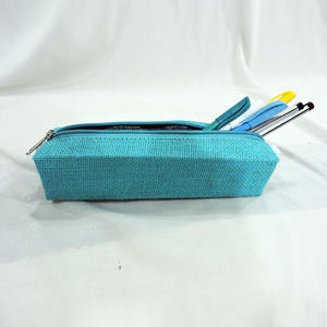 Bolígrafo de material de yute de alta calidad, bolsas para lápices, varios colores, cierre de cremallera, precio barato, hecho en Bengala Occidental, India - Product Image 1