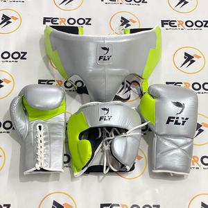 Ensemble de poignées de boxe personnalisables en cuir véritable rose de haute qualité, équipement d'entraînement de kickboxing - Product Image 5