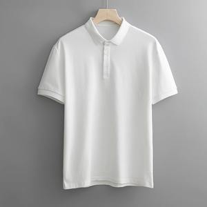 Custom Logo <b>Men's</b> Cotton <b>White</b> Short-Sleeved <b>polo</b>-<b>Shirt</b> Formal Collared Casual Business Style Custom for <b>Polo</b> <b>Shirts</b> - Product Image 3