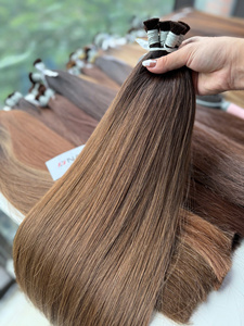 Extensiones de Cabello Humano Vietnamita de 100g, Color Claro, 60cm de Largo, Súper Dobles, en Paquetes, Ondulado Natural - Product Image 2
