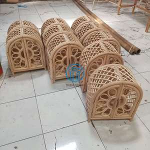 Handmade Rattan Doll Wardrobe Mini Rattan Closet Kids Pretend Play <b>Furniture</b> Eco Friendly <b>Toy</b> <b>Storage</b> for Girls Room Decor - Product Image 6