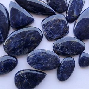 10mm 20mm 30mm sodalita azul Natural suave tamaño libre calibrado cabujón suelto joyería collar colgantes anillos de piedra sueltos - Product Image 2