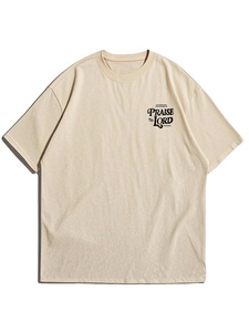 Camiseta de Hombre Personalizada con Logotipo Frontal Vintage, Cuello Jersey, Manga Corta, Corte Regular, Algodón Grueso de 380g, Impresión Digital - Product Image 1