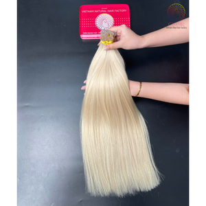 Onda natural de alta calidad recta doble estándar 50 Cm # Bb Color 100% cabello humano crudo vietnamita a granel un donante CYhairvn - Product Image 5