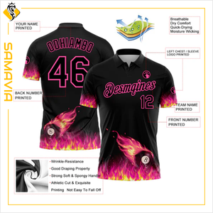 Camisetas de bolos para hombre impresas personalizadas, ropa de equipo personalizada, Polo de alta calidad, fabricante de ropa deportiva ODM - Product Image 5