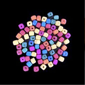 Perles en bois de forme personnalisée et colorées, perles en bois façonnées et de taille variée, produit artisanal indien - Product Image 3