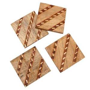 Sous-verres en noyer de l'Inde de Style classique nouvelle Collection résine chambre d'hôtel Restaurant bureau articles de vente chauds - Product Image 1