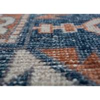 Karpet Wol Rajut Tangan Erbe Ukuran Besar Motif Medali Merah Oranye 9x12 Persegi Panjang untuk Lorong Desain Transisi Garansi 24 Bulan