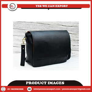 กระเป๋าสะพายข้างหนังแท้ทำด้วยมือสำหรับทุกเพศเป็นมิตรกับสิ่งแวดล้อมโบฮีเมียนอินเดียดีไซน์แบบถักแฟชั่นวินเทจ - Product Image 4