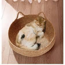 Cama de mimbre artesanal de alta calidad para mascotas, casa de mimbre para gatos, suministro directo de fábrica al por mayor sostenible y elegante - Product Image 3