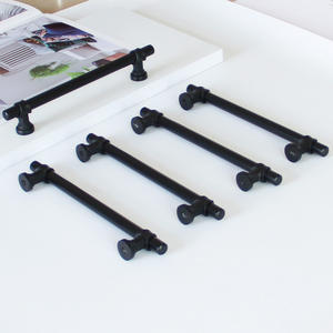 Manijas Modernas de Aluminio Negro en Forma de T para Gabinetes, Tiradores para Cajones, Perillas para Puertas de Armarios, Herrajes para Muebles, Duraderas para Cocina - Product Image 2