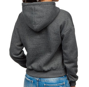 Sudaderas con capucha cálidas ajustadas de color sólido para mujer con decoración de logotipo personalizado sudaderas con capucha cómodas para hombre de calle al por mayor - Product Image 4