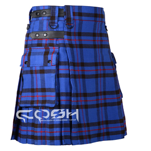 COSH KILTS Kilt Highland Tartan de haute qualité Utilitaire écossais Kilt bleu Vendeurs Instruments de musique et accessoires - Product Image 1