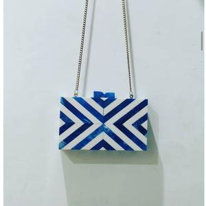 กระเป๋าคลัทช์ทำมือสไตล์อินเดียพร้อมที่จับโลหะกระเป๋าถือกระเป๋าคลัตช์สำหรับผู้หญิงจากอินเดีย - Product Image 5