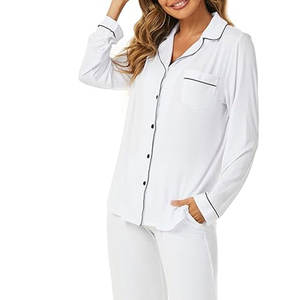 Vêtements de nuit à la mode pour femmes de conception OEM sur mesure avec fermeture à la taille élastique longueur au genou léger pour l'été et le printemps - Product Image 6