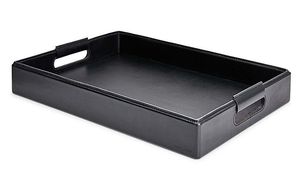 Plateau de service luxueux en cuir avec poignées pour le petit-déjeuner au lit, le thé, le café, le bar et une présentation élégante des repas - Product Image 6