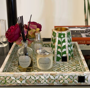 Nouveau cadeau Luban Bakhoor brûleur Oud Collection belle incrustation d'os Mabkhara Rose nacre incrustation plateau acrylique boîte Ramadan - Product Image 4